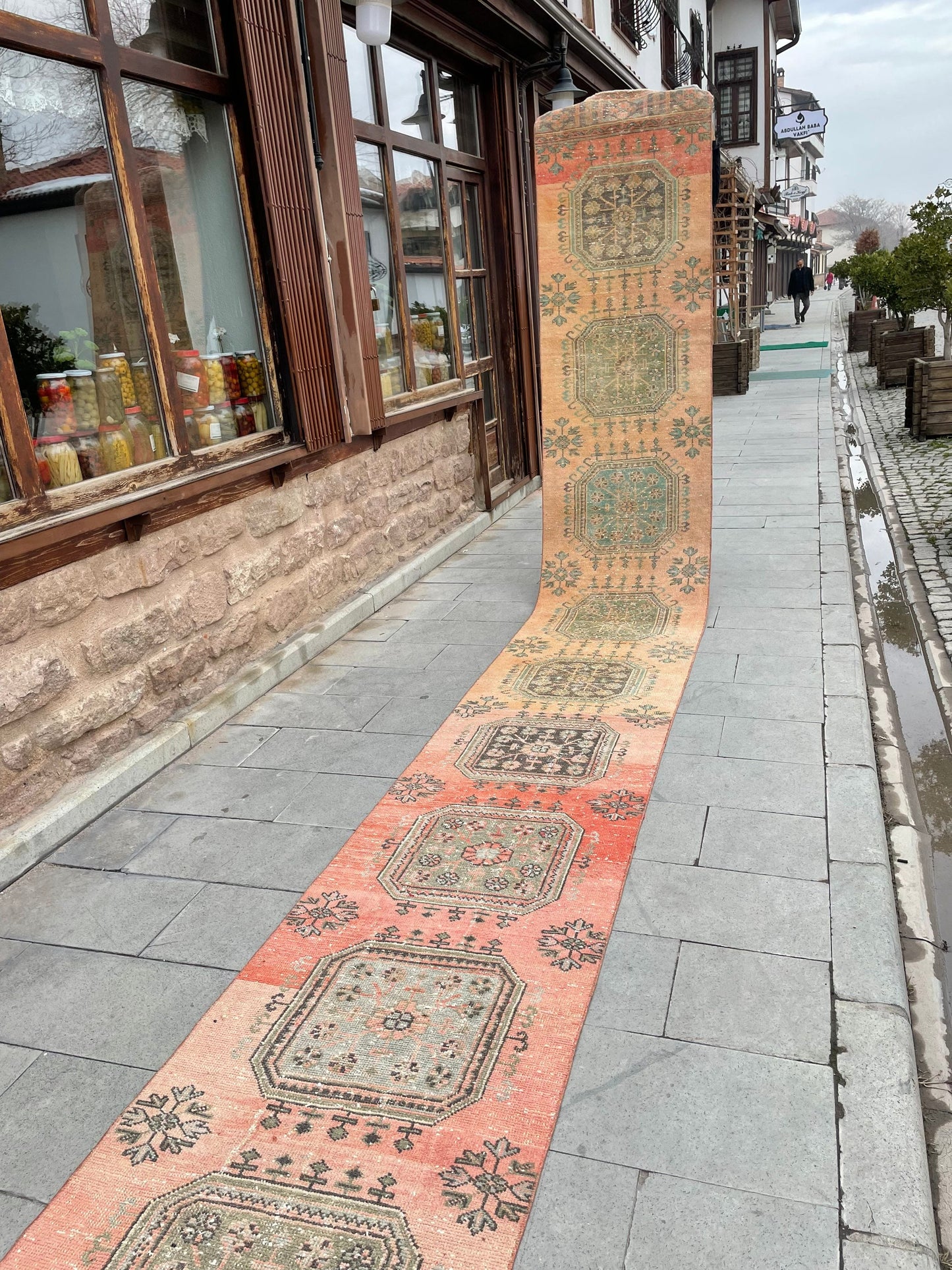 Vintage Staircase Runner Rug 2.5 x 33 ft Extra Long TURKISH Runner Rug Vintage Runner Rug Distressed Runner Rug  Runner Hand Knotted Runner