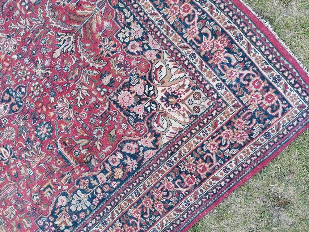 Vintage wool rug,persian wool rug, oushak hand made rug 6x9'4 bohemian rug, living room rug
