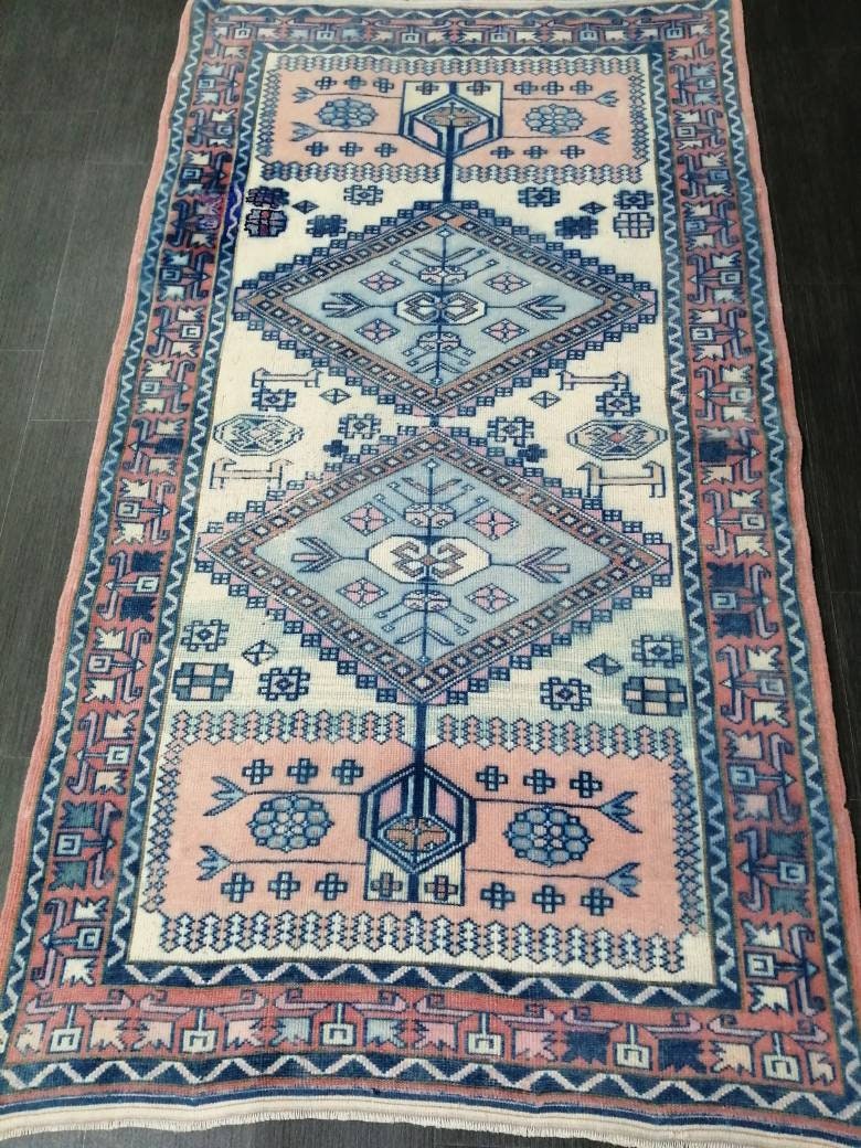 Oriental RUG TURKISH Antique Rug Vintage 5.8 x 3.2 Oushak Rug Vintage Rug Wool Oushak Rug Hand Made Rug Vintage Turkish Rug