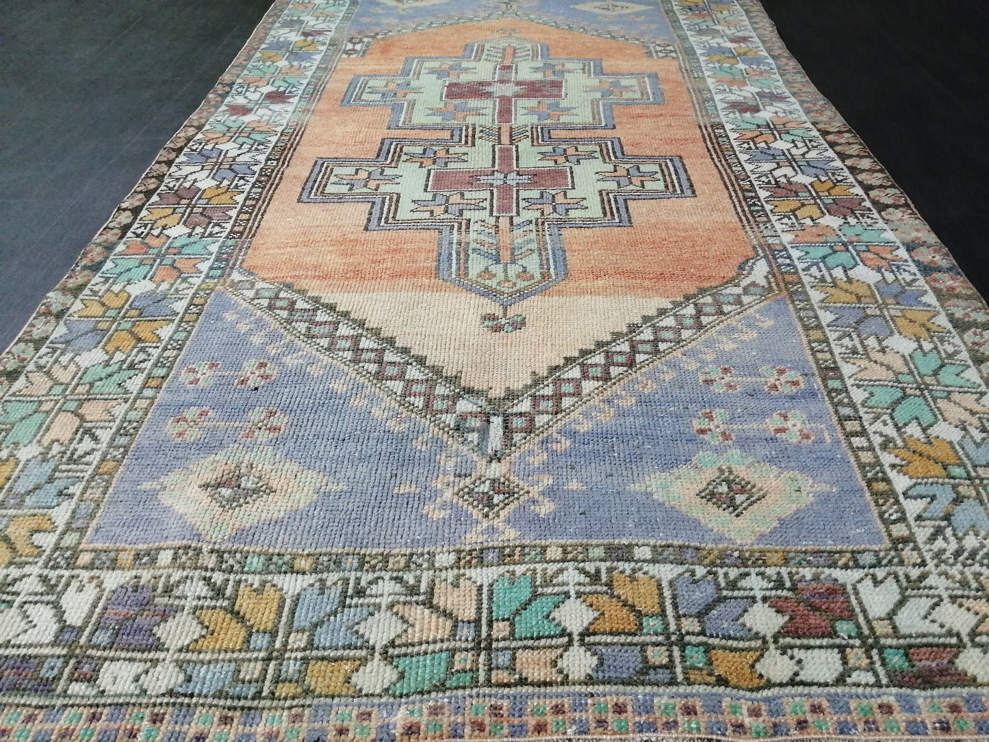 Vintage Rugs, 6.4 x 3.7 Rug, Oushak Rug, Rustic Rug, Bohemian Rug, Turkish Rug, Farmhouse Rug, Vintage Rug, Wool rug