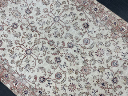 Vintage Rug TURKISH 4.6 x 7.7 Rug Handmade Rug Vintage Persian Rug Oushak Rug  Hand Knotted RugTurkish Rug Vintage Oushak Rug, Wool Rug