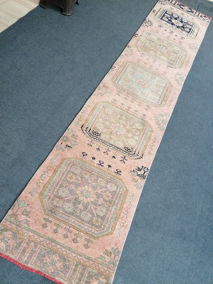 11'x2'3 turkish runner rug,runner rug, kitchen runner rug,hallway runner rug