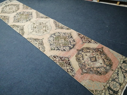 Oushak Runner Rug Turkish Runner Rug 2.6 x 13 Vintage Runner Rug Hallway Runner Rug Kitchen Runner Rug Wool Runner Rug Wool Oushak Rug