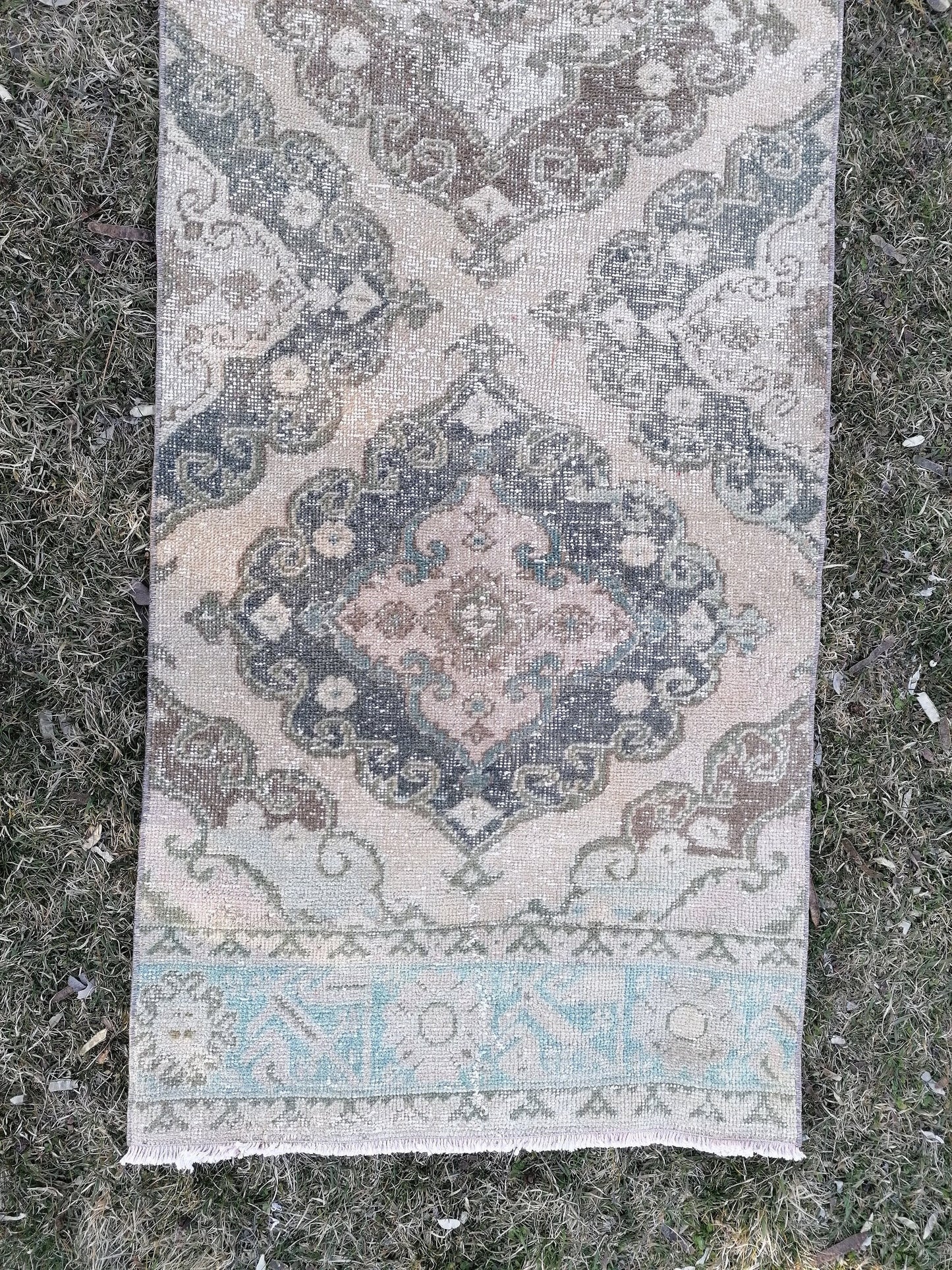 2.6 x 17.3 extra long vintage runner, oushak runner rug hallway runner, vintage anatolian rug