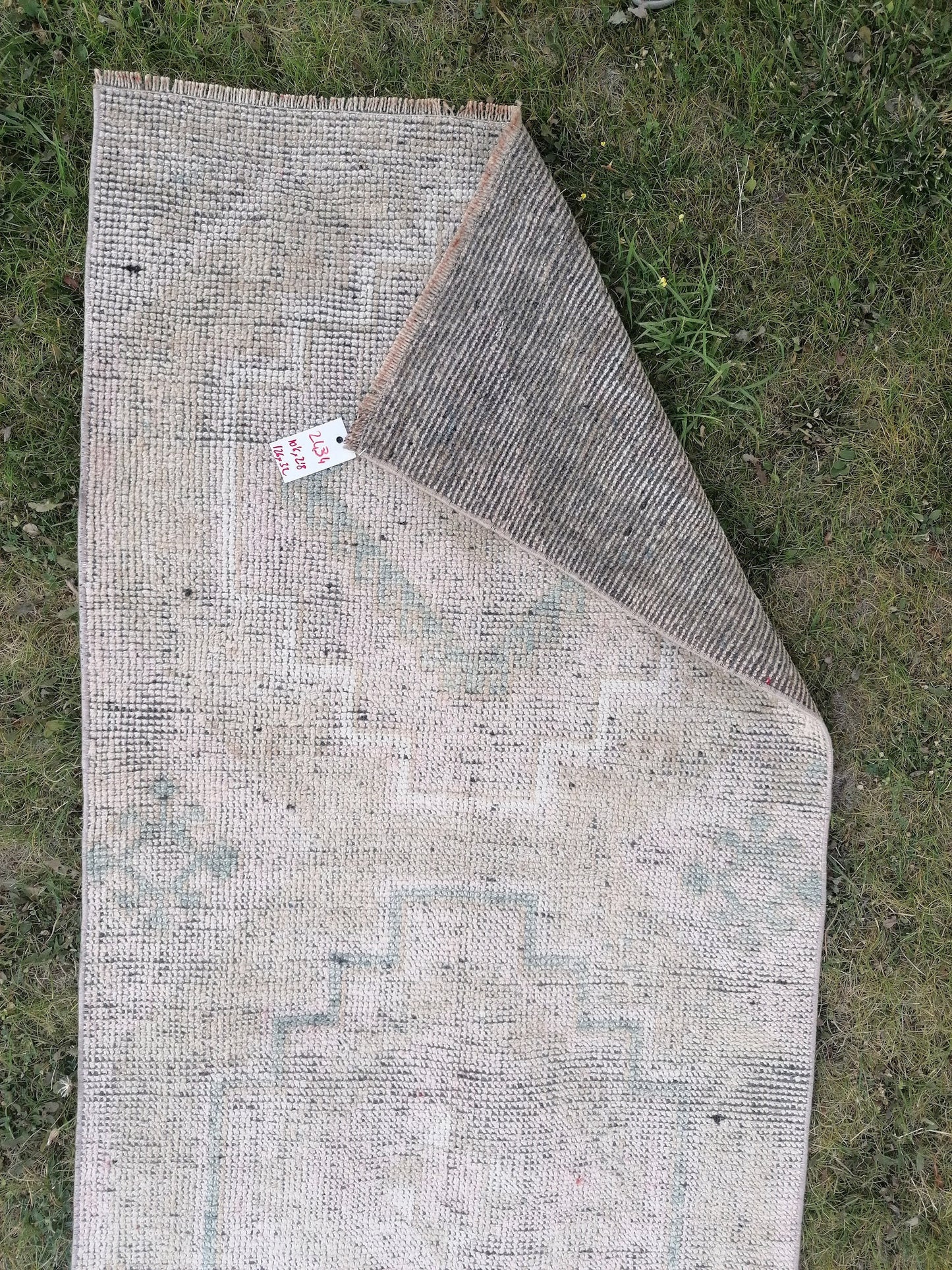 Pastel runner rug, vintage runner, anatolian wool runner,hallway runner, hand made runner 10'6x2'8 feet