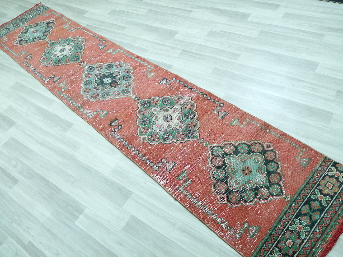 11.6 X 2.4 Oushak Runner Rug Turkish Runner Rug Vintage Runner Rug Hallway Runner Rug Kitchen Runner Rug Wool Runner Rug Wool Oushak Rug