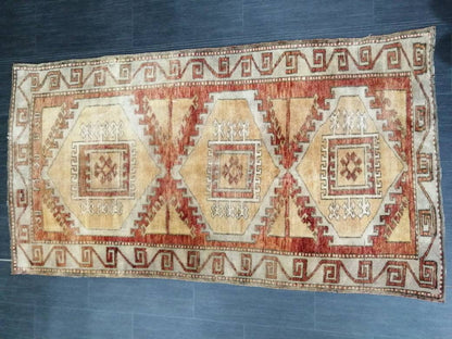 WOOL RUGS, 6 x 3.2 Vintage Rug Turkish Oushak  Rug, Hand Made Rug, Living Room Rug, Oushak Rug, Farmhouse  Rug, Oriental Rug,