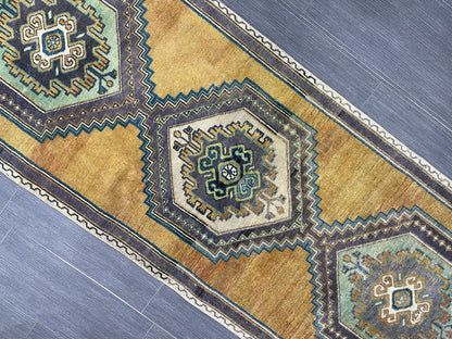 Handmade Oushak Runner 2.5 x 7.6 Rug Turkish Runner Rug Vintage Rug Runner Hallway Runner Rug Kitchen Runner Rug Handmade Wool Runner