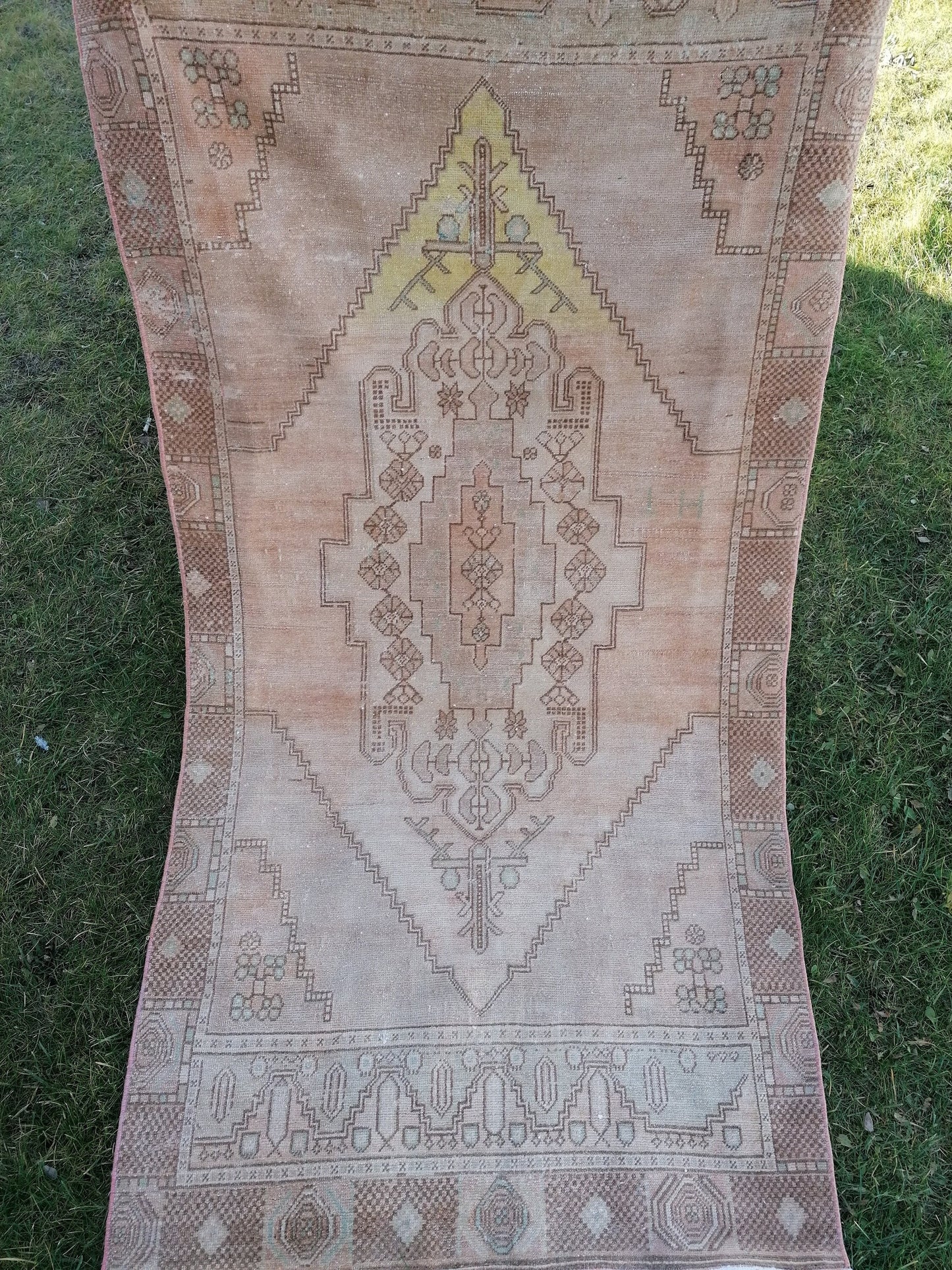 3'4x6'2 vintage anatolian rug, turkish rug, oushak vintage wool rug