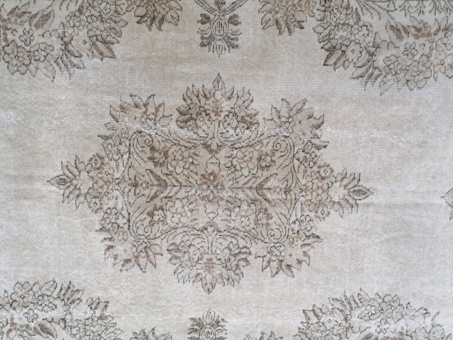 5.7 x 9 Large muted rug  vintage turkish rug, faded oushak vintage rug, kitchen rug, vintage anatolian rug, unique handmade