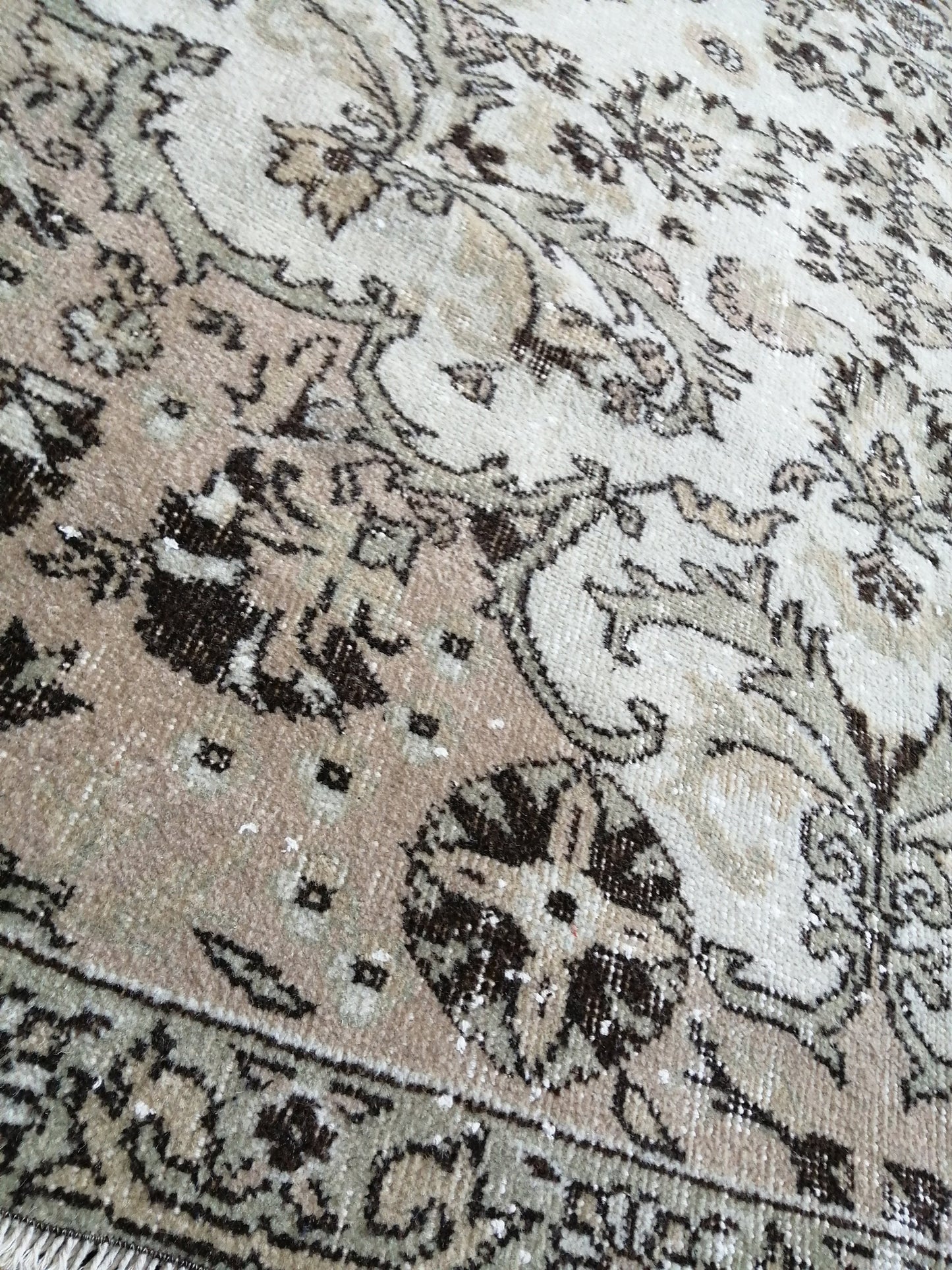 10 x 6.4  Floral Rugs, Hand Made Rug, Oushak Rug, Rustic Rug, Bohemian Rug, Muted Rug , Turkish Rug, Farmhouse Rug, Vintage Rug, Wool rug