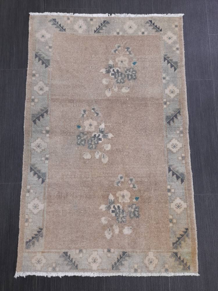 Small Turkish Rug Mini 2.3 x 3.6 Rug Small Area Rug Turkish Rug Oushak Rug Persian Hand Made Rug Oriental Vintage Rug Door Mat Rug