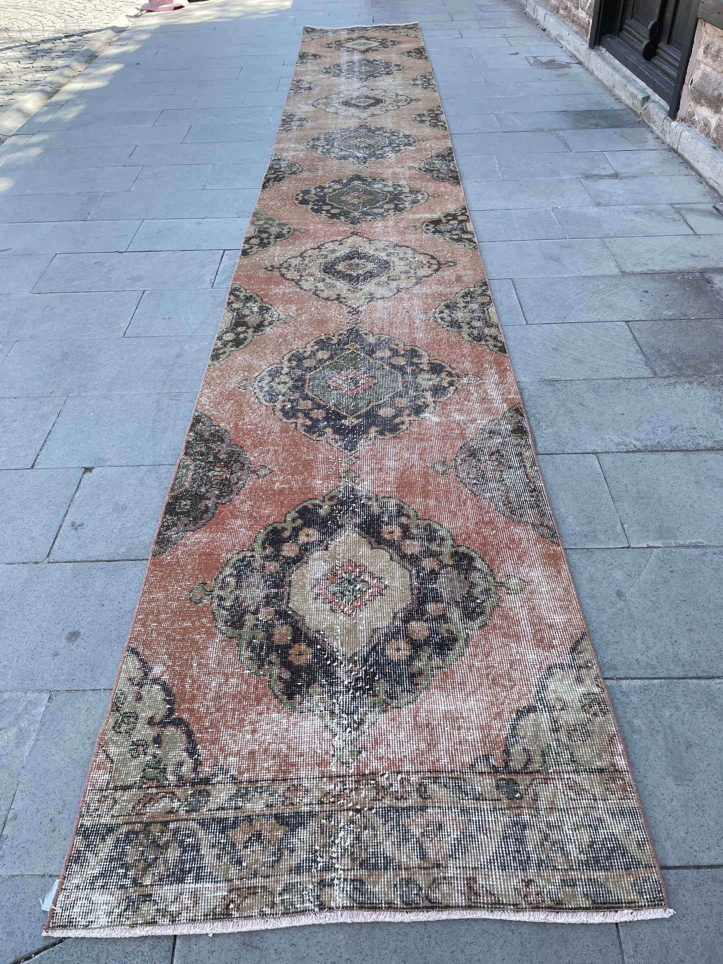 Distressed Vintage Runner Extra Long Turkish Runner 2.7 x 19.3 Stair Runner Rug Vintage Runner XL Oriental Runner Staircase Handmade Runner