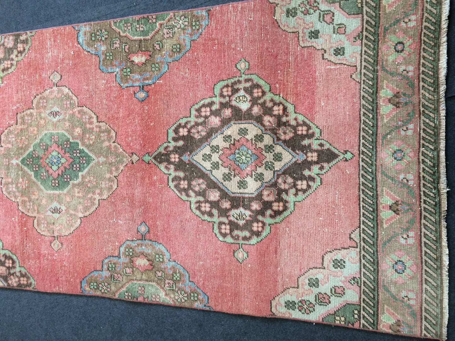 3 x 12.5 Oushak Runner Rug Turkish Runner Rug Vintage Runner Rug Hallway Runner Rug Kitchen Runner Rug Wool Runner Rug Wool Oushak Rug