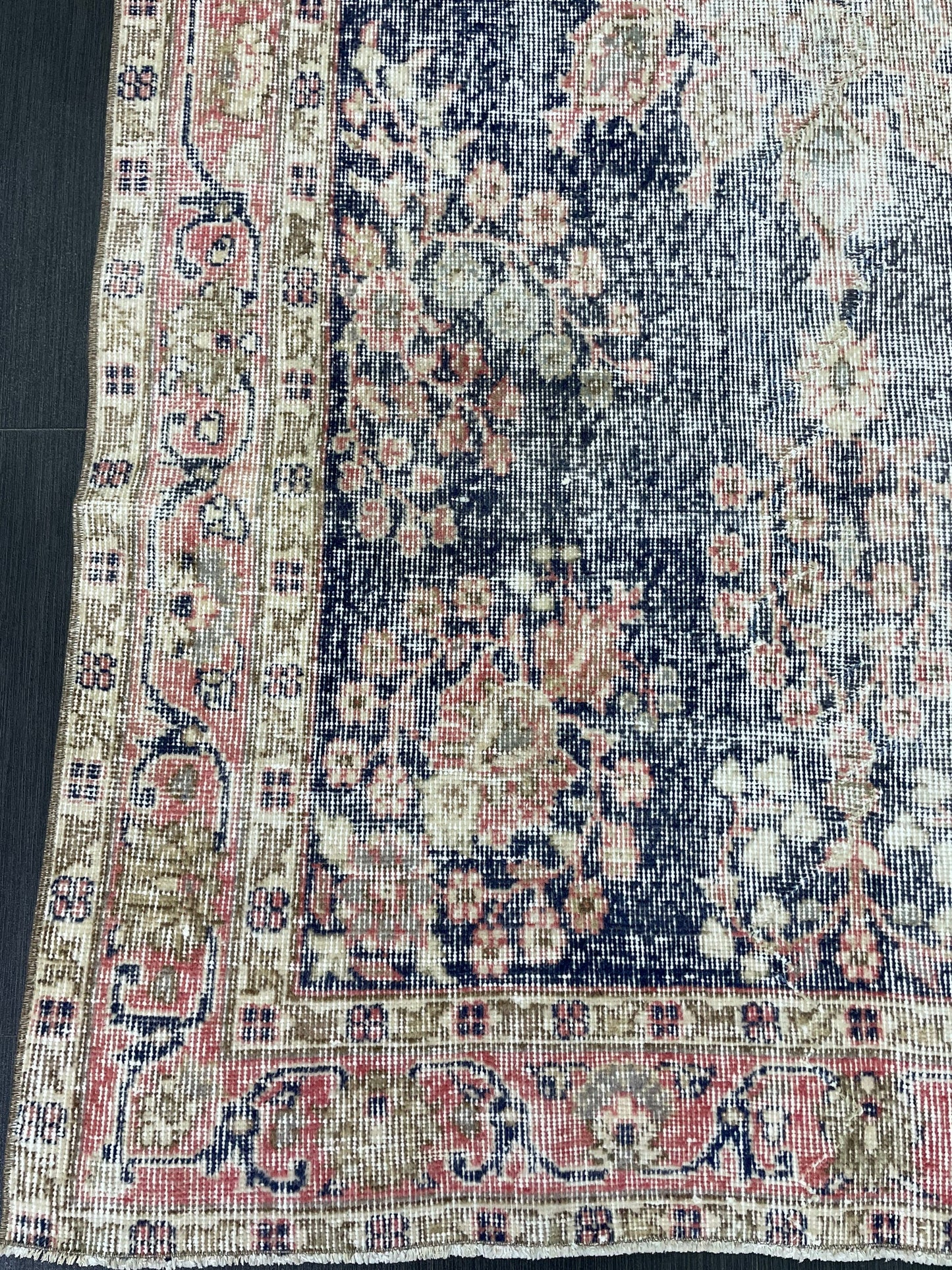 Vintage Rug TURKISH 4.3 x 8 Rug Handmade Rug Vintage Persian Rug Oushak Rug  Hand Knotted RugTurkish Rug Vintage Oushak Rug, Wool Rug