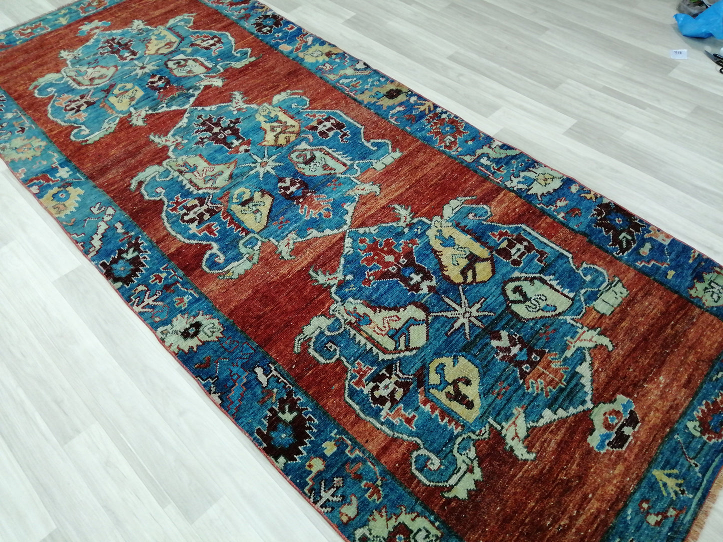 4x10 OLD Oushak Runner Rug Turkish Runner Rug Vintage Runner Rug Hallway Runner Rug Kitchen Runner Rug Wool Runner Rug Wool Oushak Rug