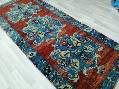 4x10 OLD Oushak Runner Rug Turkish Runner Rug Vintage Runner Rug Hallway Runner Rug Kitchen Runner Rug Wool Runner Rug Wool Oushak Rug