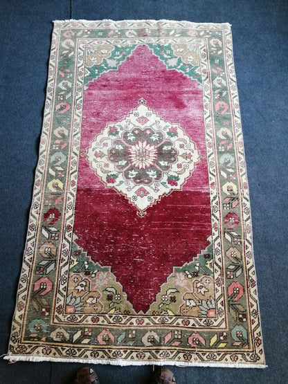 OUSHAK RUG TURKISH Oushak Rug Vintage Oushak Rug Vintage Rug Wool Oushak Rug Hand Made Rugs Vintage Turkish Rug