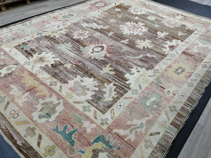 Wool OUSHAK RUG 12 x 9.2 Oushak Rug Vintage Oushak Rug Vintage Rug Wool Oushak Rug Hand Made Rugs Vintage Turkish Rug