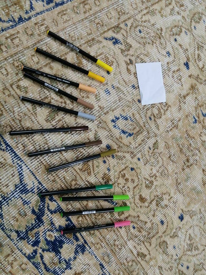 Large Persian RUG 7x10 Oriental Rug Vintage Oushak Runner Rug Rug Wool Turkish Rug Hand Made Rug Blue Vintage Persian Rug Blue and cream