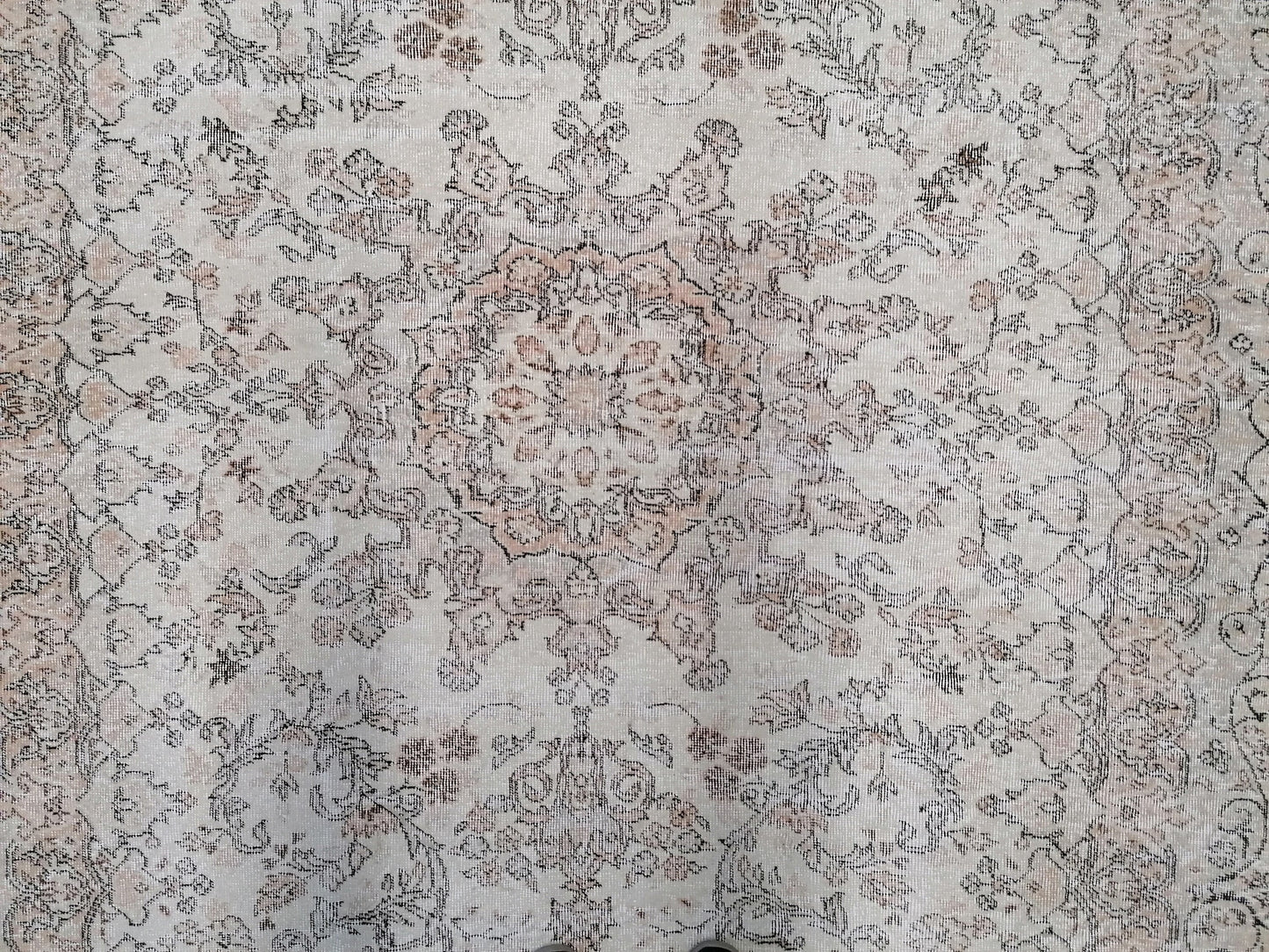 Oushak turkish rug 7.2 x 10.7 large wool rug, vintage knotted rug