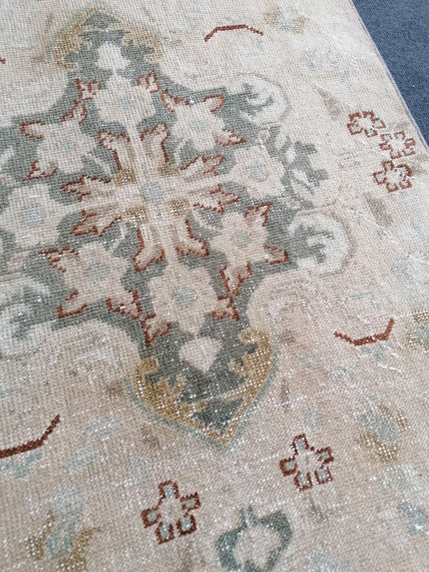 13'6x2'7 turkish runner rug,runner rug,vintage oushak runner rug,kitchen runner rug,hallway runner rug,vintage runner rug,oushak runner rug