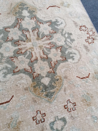 13'6x2'7 turkish runner rug,runner rug,vintage oushak runner rug,kitchen runner rug,hallway runner rug,vintage runner rug,oushak runner rug