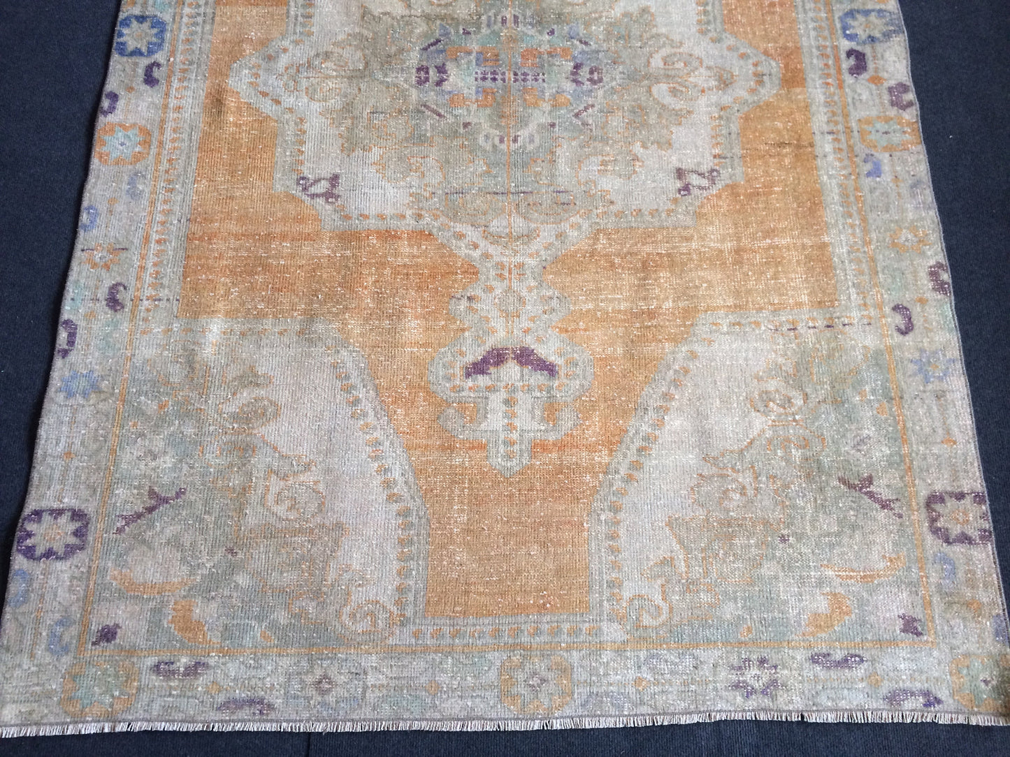 OUSHAK RUG TURKISH Oushak Rug Vintage Oushak Runner Rug Vintage Runner Rug Wool Oushak Rug Hand Made Rugs Vintage Turkish Rug