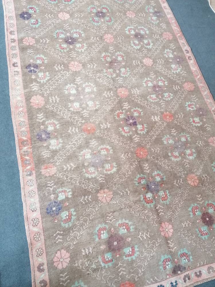 5'4x9 large wool rug, oushak hand made rug, bohemian rug, living room rug