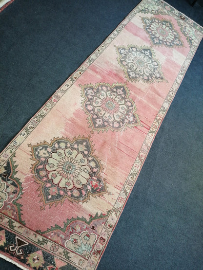 12 x 3.4 Oushak Runner Rug Turkish Runner Rug Vintage Runner Rug Hallway Runner Rug Kitchen Runner Rug Wool Runner Rug Oriental Runner Rug