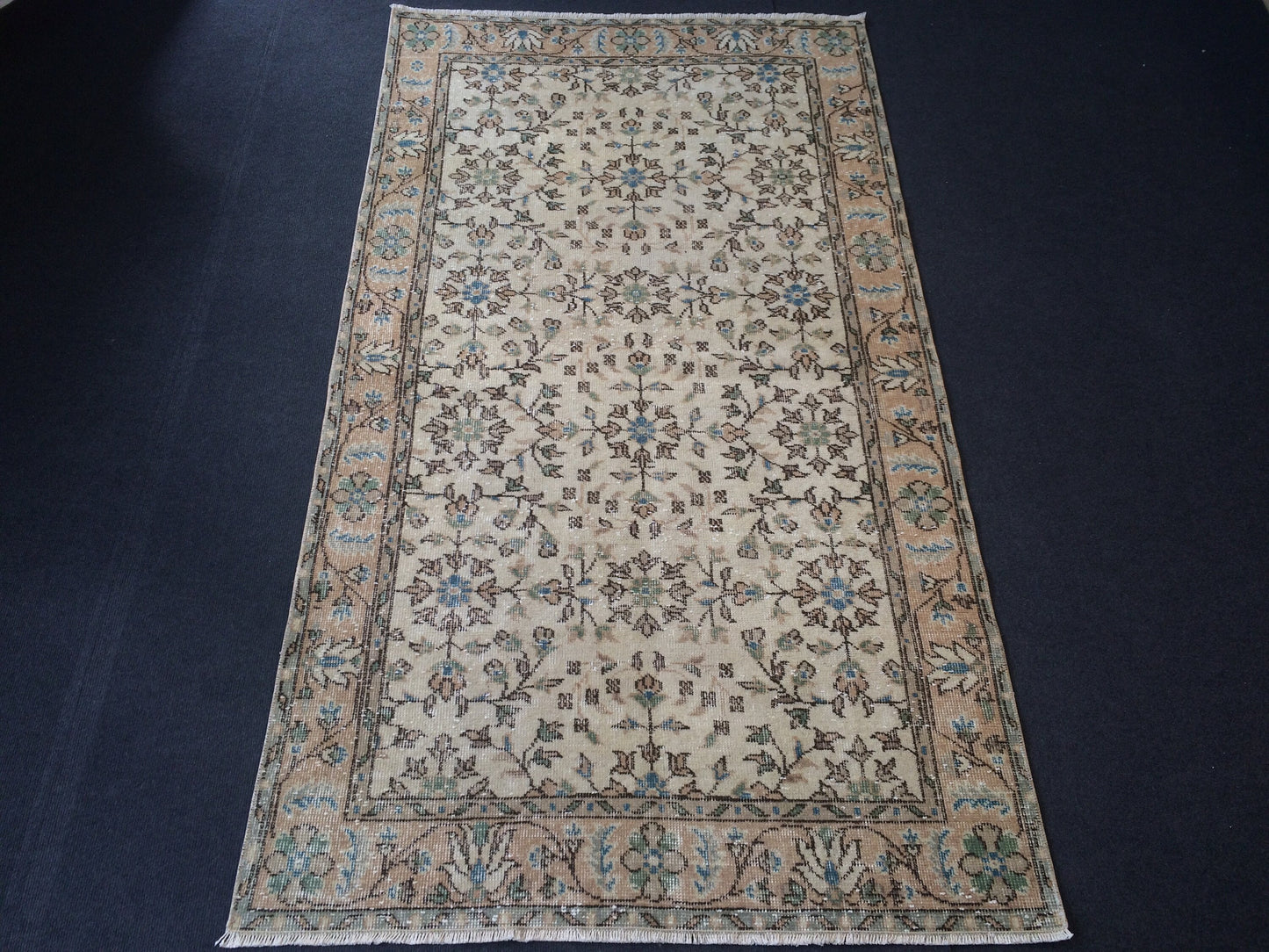 Floral Oushak Rug Bohemian Rug Turkish Rug Vintage Rug
