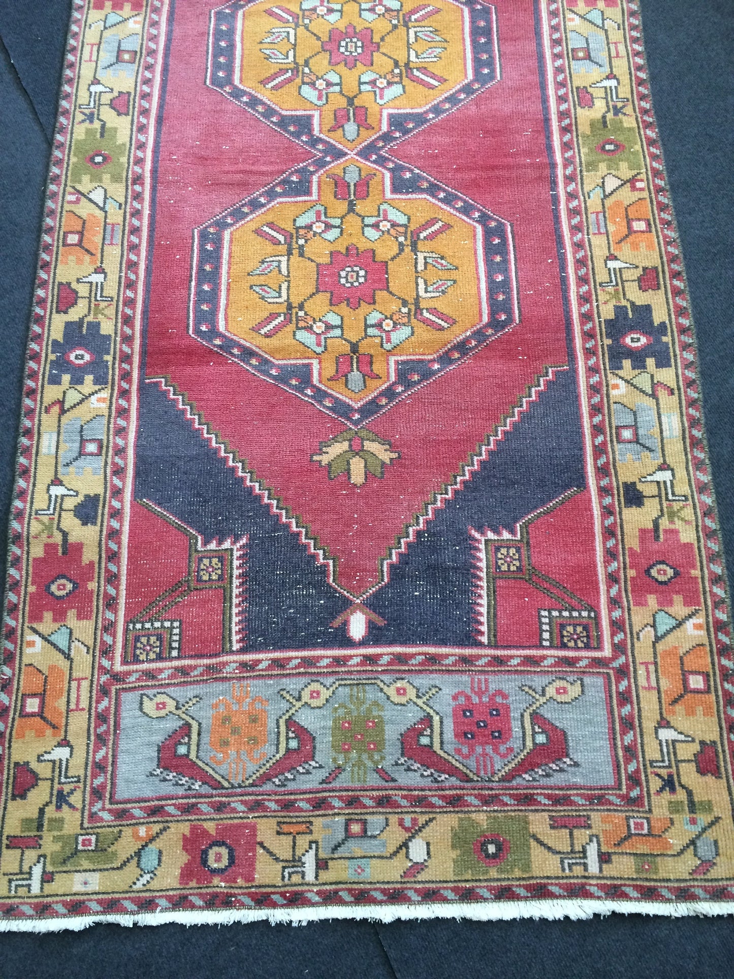 3 x 9.3 Runner Rug Turkish Runner Rug Vintage Runner Rug Hallway Runner Rug Kitchen Runner Rug Wool Runner Rug