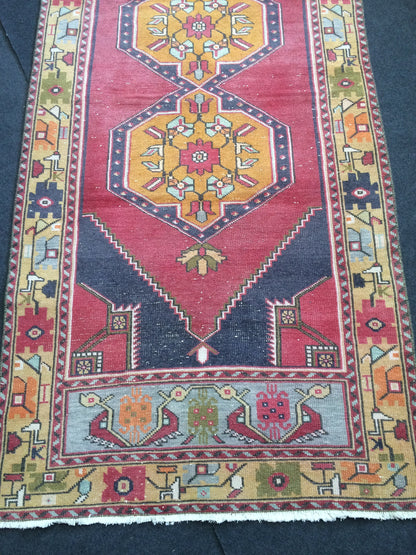 3 x 9.3 Runner Rug Turkish Runner Rug Vintage Runner Rug Hallway Runner Rug Kitchen Runner Rug Wool Runner Rug