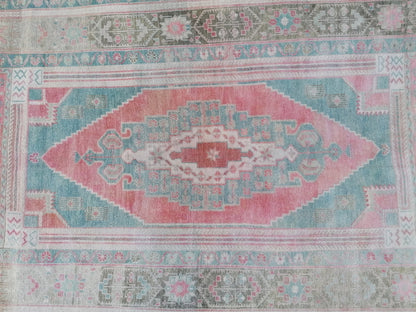 4.6 x 8.5 Oushak wool rug, vintage rug, turkish handmade rug hand knotted rug rug