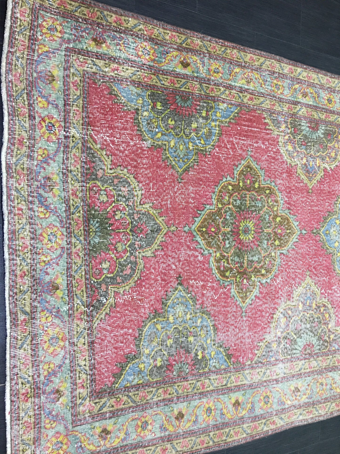 Vintage Handmade Runner 5 x 13 Vintage Runner Hand Knotted TURKISH Runner Vintage Runner Distressed Vintage Persian Muted Runner Rug