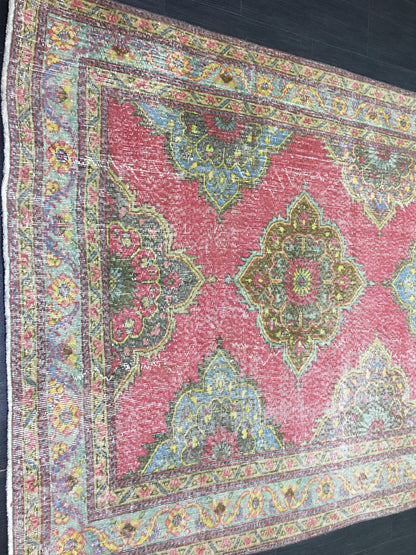 Vintage Handmade Runner 5 x 13 Vintage Runner Hand Knotted TURKISH Runner Vintage Runner Distressed Vintage Persian Muted Runner Rug