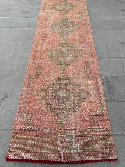 Distressed Vintage Runner Extra Long Turkish Runner 2.7 x 19.7  Stair Runner Rug Vintage Runner XL Oriental Runner Staircase Handmade Runner