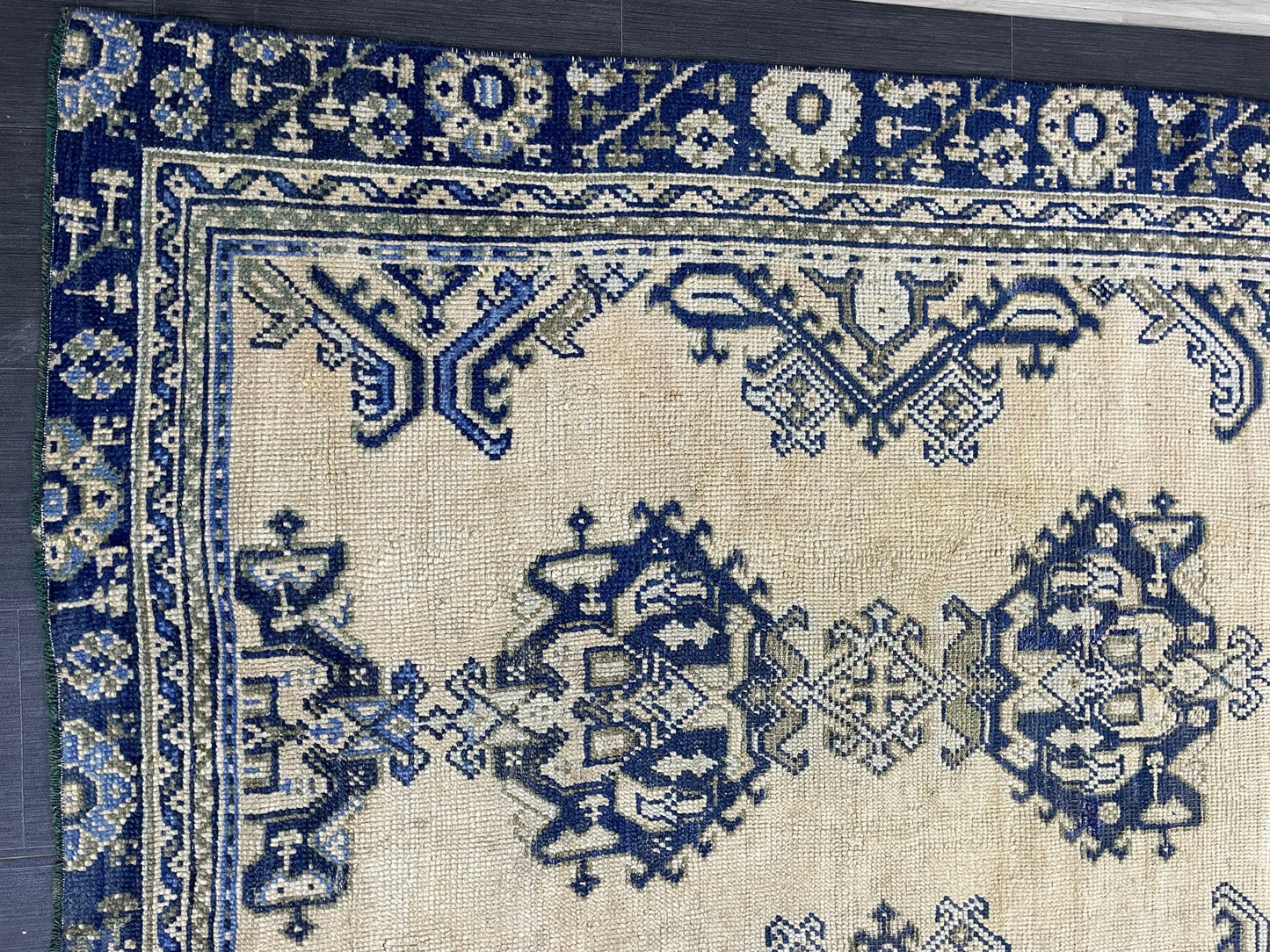 Antique Oushak RUG, Turkish 8.7 x 10.3 Rug, Hand Knotted Rug, Vintage Wool Rug, Oriental Rug Handmade Rug, Persian Rug