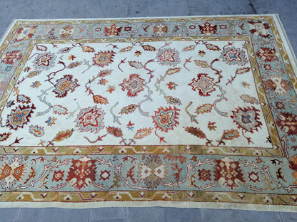 9 x 12.7 OUSHAK RUG, TURKISH Oushak Rug, Quality Wool Oushak  Rug, Rug, Wool Oushak Rug Hand Made Rugs Made In Turkey Oushak Rug 8x12 9x13
