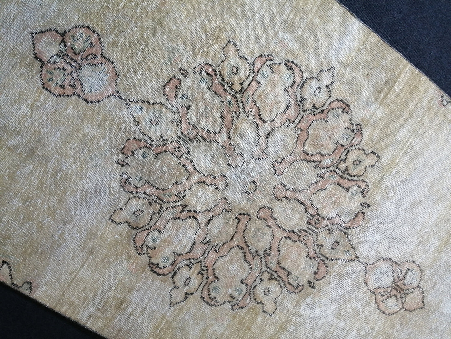 4x9 Oushak Runner Rug Turkish Runner Rug Vintage Runner Rug Hallway Runner Rug Beige Kitchen Runner Rug Wool Runner Rug Wool Rug