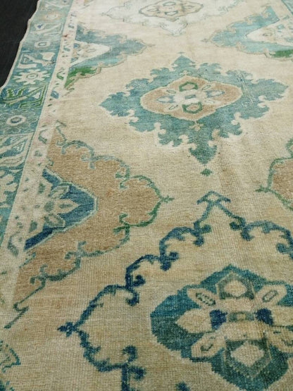 Vintage Runner Rug 4.2 x 13 Persian Runner Rug Wool Oushak Rug Oushak Runner Rug Turkish Runner Rug Kitchen Runner Rug Hallway Runner Rug