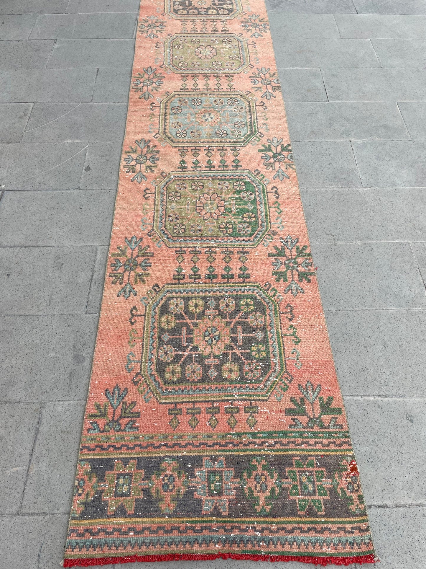 Vintage Hand Knotted 2.5 x 21.6 Extra Long Turkish Runner Very Long Stairs Runner Rug Vintage Runner Rug XL Oriental Runner Staircase Runner