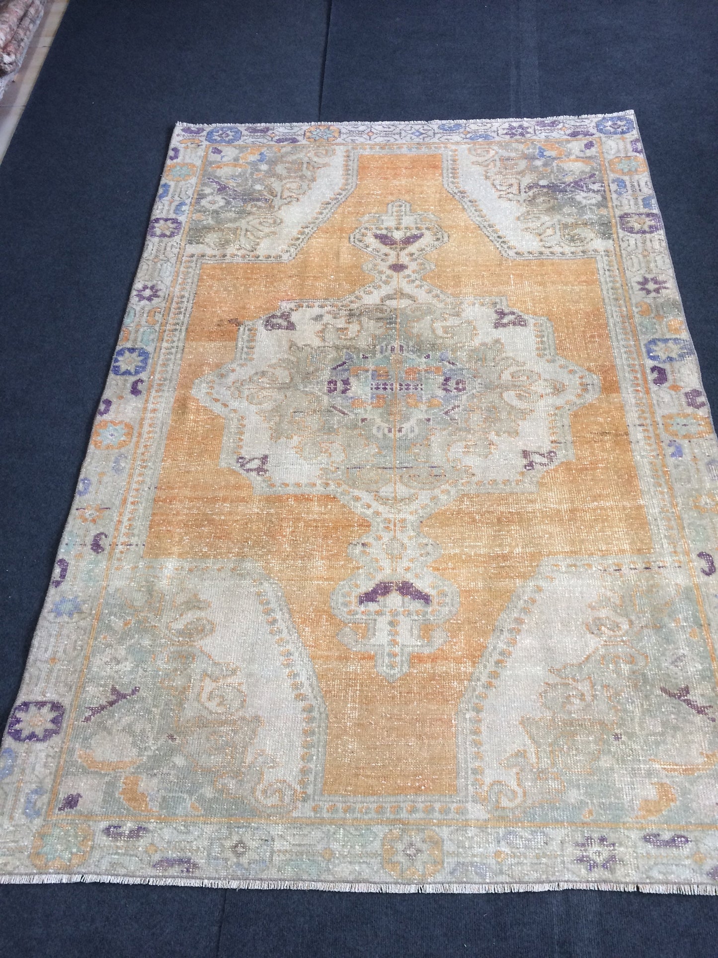 OUSHAK RUG TURKISH Oushak Rug Vintage Oushak Runner Rug Vintage Runner Rug Wool Oushak Rug Hand Made Rugs Vintage Turkish Rug