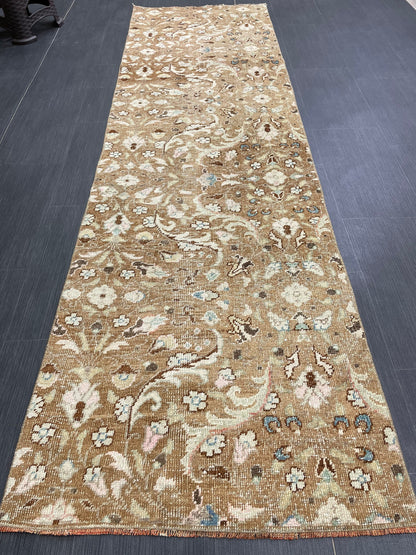 Oriental Runner Rug Turkish Runner Rug Vintage Runner Rug 2.4 x 8.5 Hallway Runner Rug Kitchen Runner Rug Wool Floral Runner Rug
