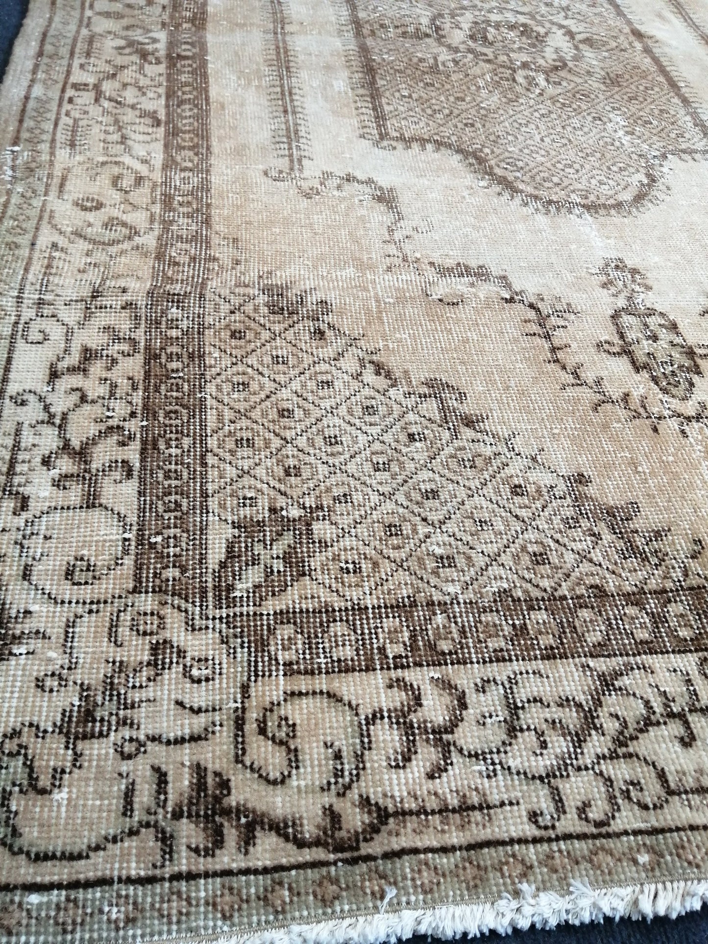 OUSHAK RUG Neutral Rugs TURKISH Oushak Rug Vintage Neutral Persian Rug Vintage Neutral Rug Wool Oushak Rug Hand Made Rug Vintage Turkish Rug