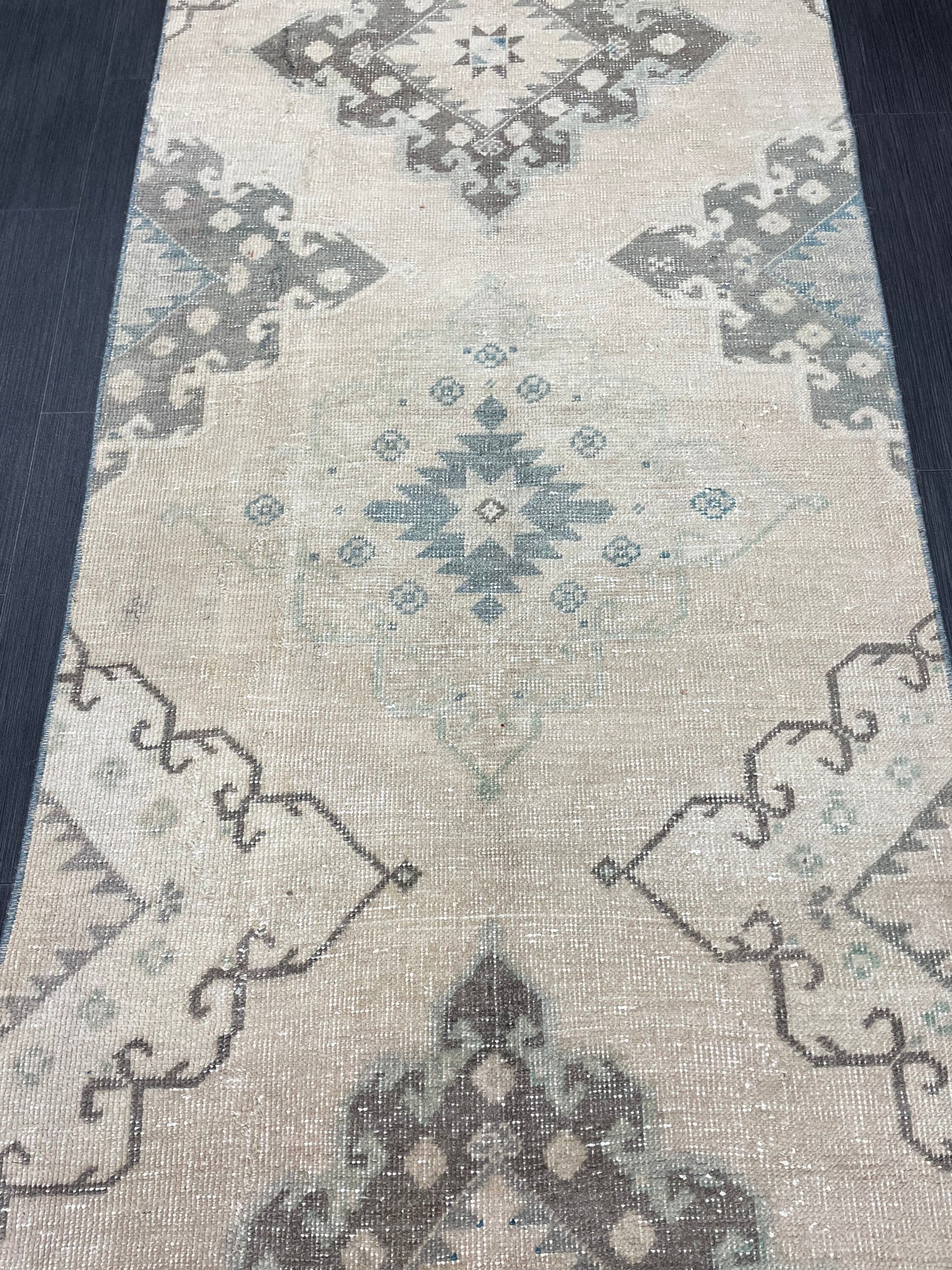 Muted Vintage Runner Rug Persian Runner Rug 2.8 x 11.2 Hallway Runner Rug Turkish Runner Kitchen Runner Rug Antique Wool Oriental Runner