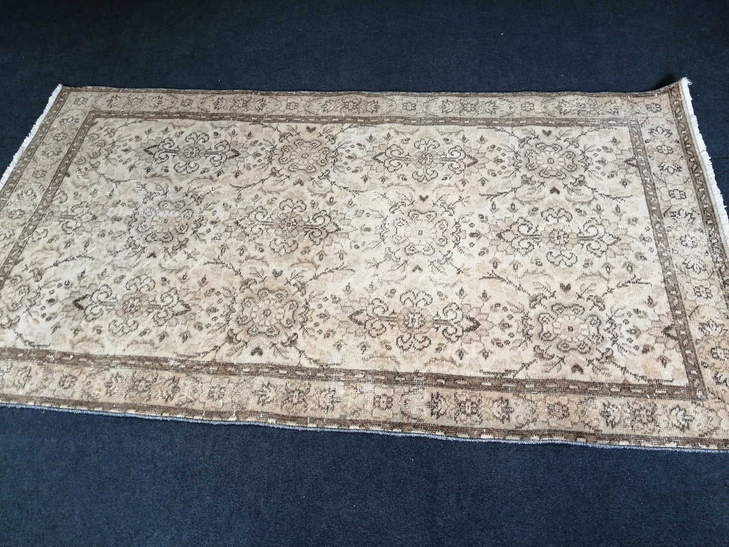 6.9 x 3.8 Rugs, Hand Made Rug, Neutral Rug, Rustic Rug, Boho Rug, Rug Runner, Neutral Turkish Rug, Farmhouse Rug, Vintage Rug, Wool rug