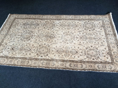 6.9 x 3.8 Rugs, Hand Made Rug, Neutral Rug, Rustic Rug, Boho Rug, Rug Runner, Neutral Turkish Rug, Farmhouse Rug, Vintage Rug, Wool rug