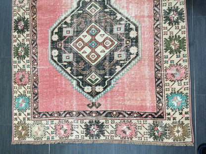 10.4 x 4 Oushak Runner Rug Turkish Runner Rug Vintage Runner Rug Hallway Runner Rug Kitchen Runner Rug Wool Runner Rug Wool Oushak Rug