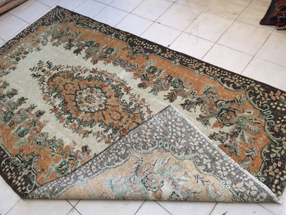 Turkish Oushak Rug Large Area Oushak Rug Pastel Colors Rug Hand Made Oushak Rug Distressed Colors Rug Earth Tones Rugs